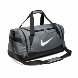 🏋️‍♂️ Nike‎ Gray & Black Duffel Bag — Gym / Travel / Sports Carryall 💼